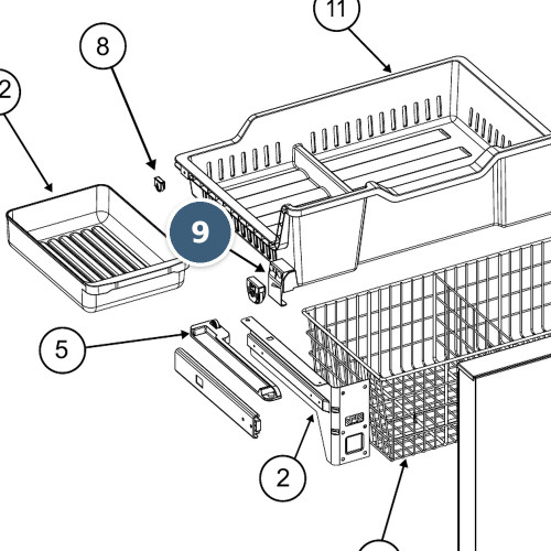 Norcold Freezer Bin Restraint 640951 (Fits N15DC/N20DC)