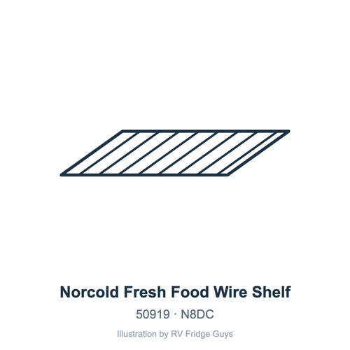 Norcold Fresh Food Wire Shelf 50919 illustration