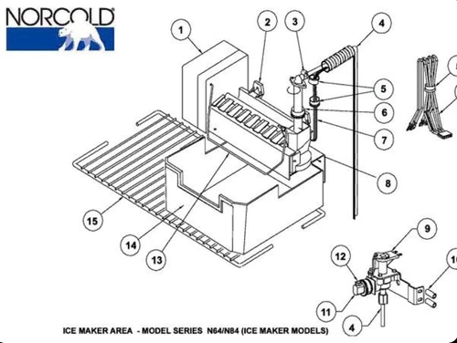 Norcold 641591 / DCA51022 Ice Maker Assembly
