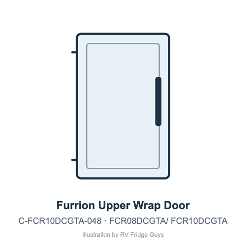 Furrion Upper Wrap Door, Stainless Steel C-FCR10DCGTA-048 illustration