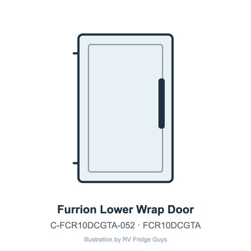 Furrion Lower Wrap Door, Stainless Steel C-FCR10DCGTA-052 illustration