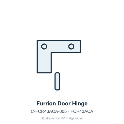 Furrion Door Hinge, Upper Right/ Lower Left C-FCR43ACA-005 illustration