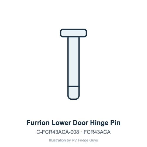 Furrion Lower Door Hinge Pin C-FCR43ACA-008 illustration