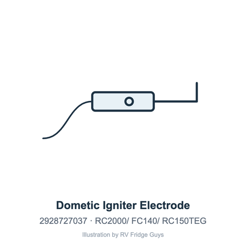 Dometic Igniter Electrode 2928727037 illustration