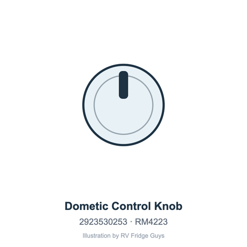 Dometic Control Knob 2923530253 illustration