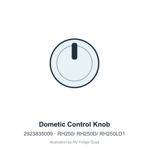 Dometic Control Knob 2923835009 illustration
