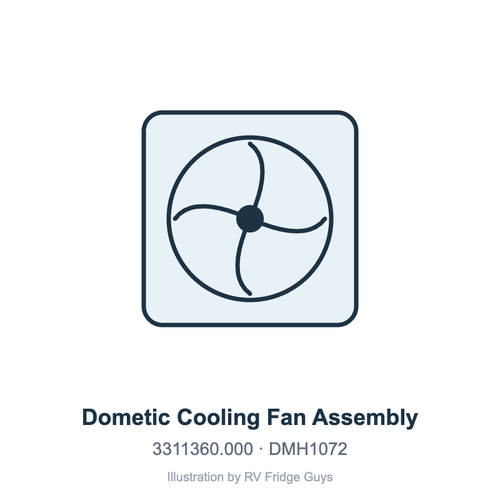 Dometic Cooling Fan Assembly 3311360.000 illustration