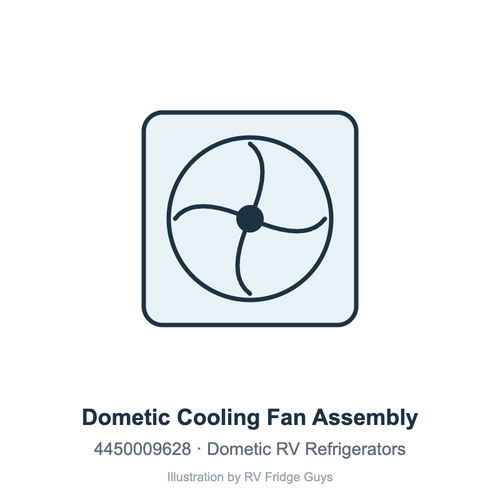 Dometic Cooling Fan Assembly 4450009628 illustration