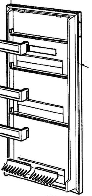 Dometic Lower Fresh Food Door, Complete 2931590182 (fits RM2820) - Discontinued