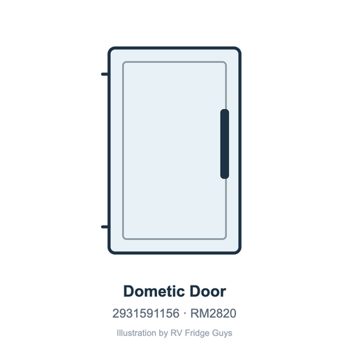 Dometic Door 2931591156 illustration