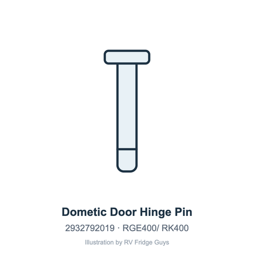Dometic Door Hinge Pin 2932792019 illustration