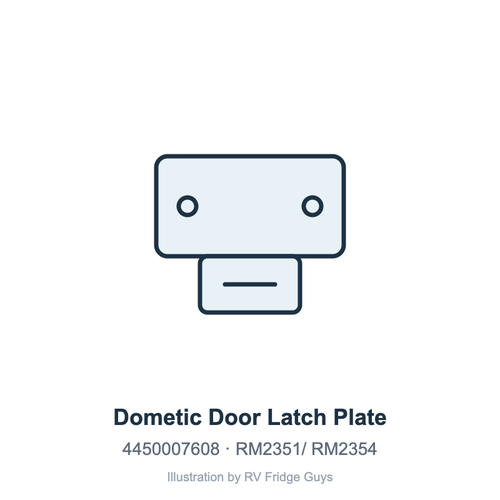 Dometic Door Latch Plate 4450007608 illustration