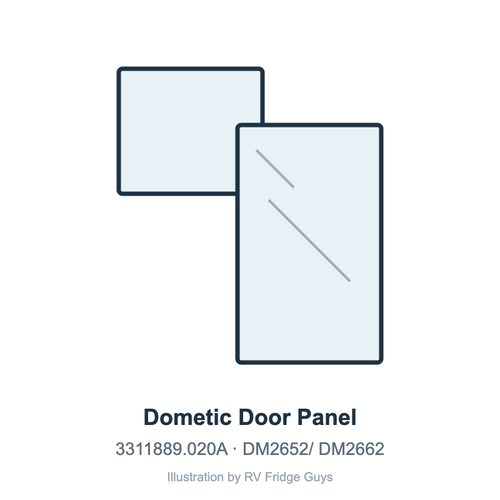 Dometic Door Panel 3311889.020A illustration