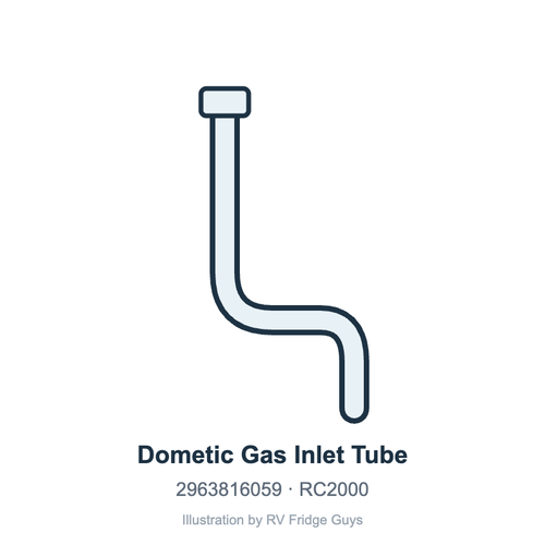 Dometic Gas Inlet Tube 2963816059 illustration