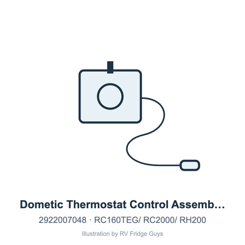 Dometic Thermostat Control Assembly 2922007048 illustration