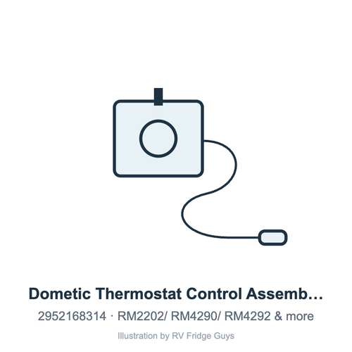 Dometic Thermostat Control Assembly 2952168314 illustration