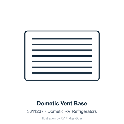 Dometic Vent Base 3311237 illustration