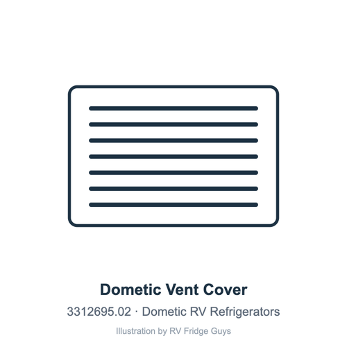 Dometic Vent Cover 3312695.02 illustration