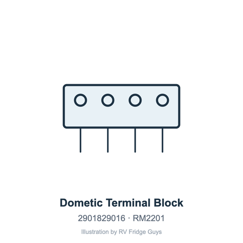 Dometic Terminal Block 2901829016 illustration