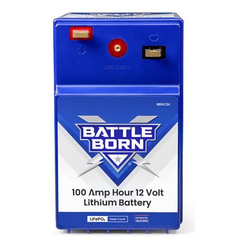 Battle Born Heated 100Ah 12V LiFePO4 Deep Cycle Battery GC2 BBGC2H