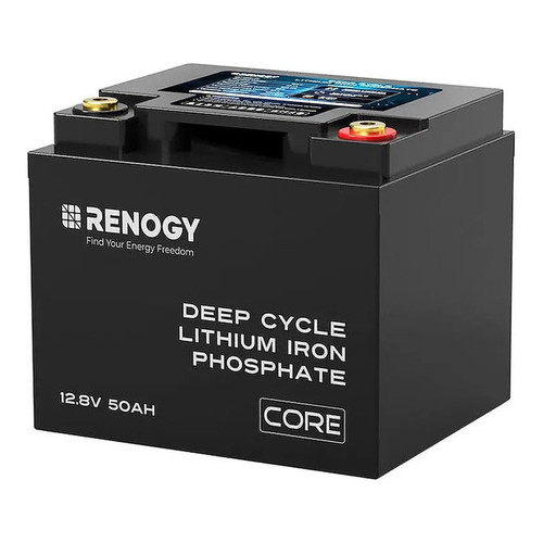 Renogy Core 50Ah 12V LiFePO4 Deep Cycle Battery RBT1250LFP-G1-US