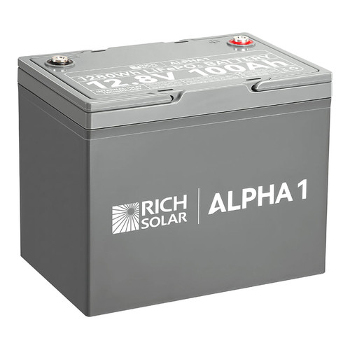 Rich Solar ALPHA 1 100Ah 12V LiFePO4 Battery with Bluetooth RS-B121S