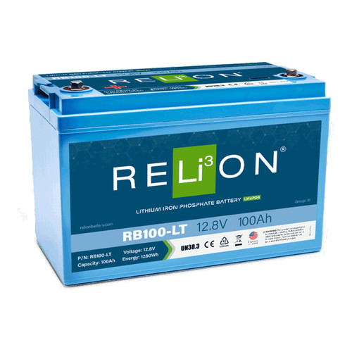 RELiON LT Series Low-Temp 100Ah 12V Lithium Deep Cycle Battery RB100-LT