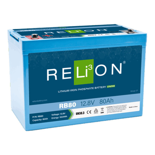 RELiON Legacy Series 80Ah 12V Lithium Deep Cycle Battery RB80