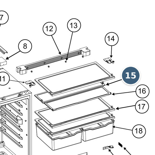 Norcold 641056 location on the N15DC/N20DC exploded parts diagram