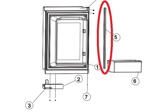 Norcold Upper Door Panel Retainer 623166 (fits 1200 models with panel type doors)