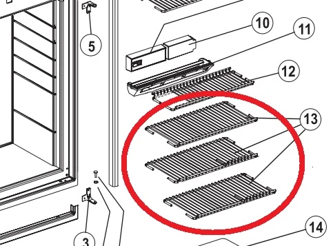 Norcold Wire Shelf (full) 623712 (fits the N1095 models)