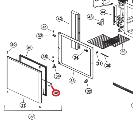 Norcold Door Rail 636479 (fits the 3163 models)