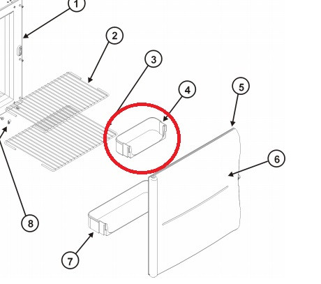Norcold Small Door Bin 619242 (fits the N260)