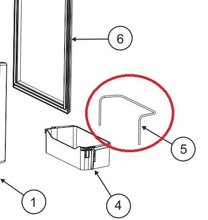 Norcold Door Bin Wire Retainer 635814 (fits the NR740)