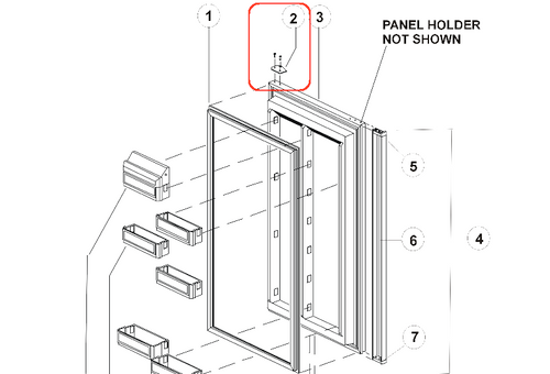 Norcold Top Hinge Plate 61631430 (DE441/ DE461)