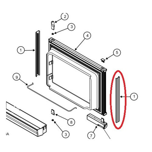 Norcold Upper Door Retainer 623943 (fits the N6, N8, N1095 models)