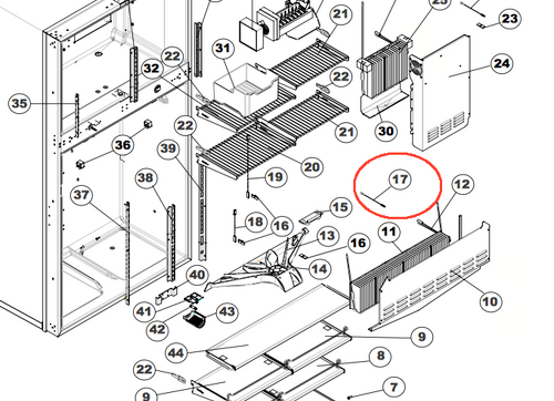 Norcold Thermistor Assembly 629491 (fits the 2117 model)