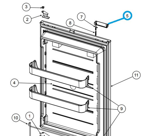 Norcold Door Handle 635636 (fits the NX/ NXA models) LH
