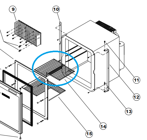 Norcold Upper Wire Shelf 632427 (fits the 322/ 323 models)