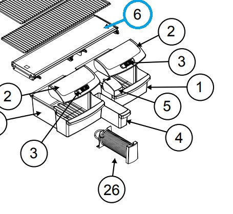 Norcold Crisper Cover Assembly 628553 (fits the 2117 models)