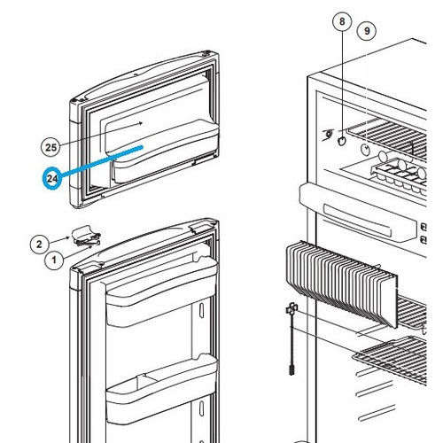 Norcold Freezer Door Bin 69082312  (fits the N3104)