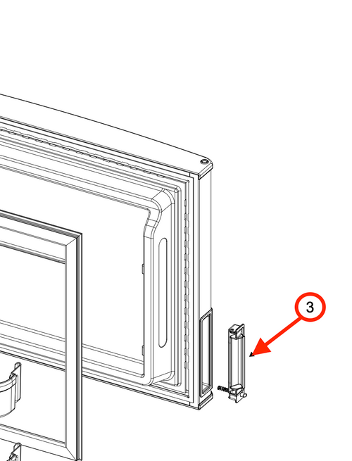 Norcold Door Handle 641545 (fits the N8DC/ N10DC) both freezer and refrigerator