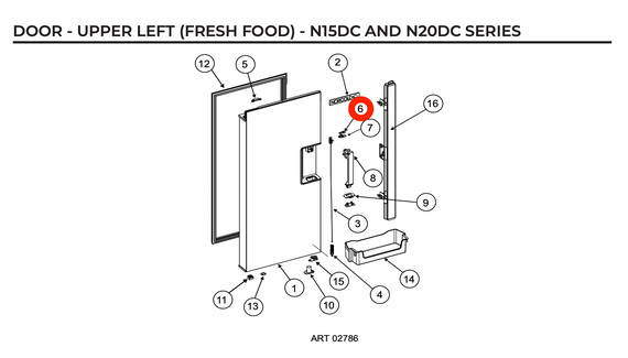 Norcold Handle LED 640969 Norcold Handle LED 640969