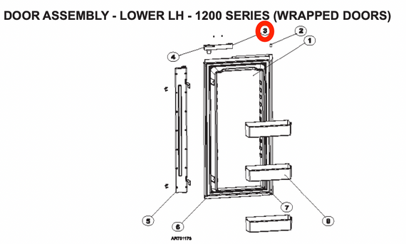  Norcold Door Handle Assembly 622315 