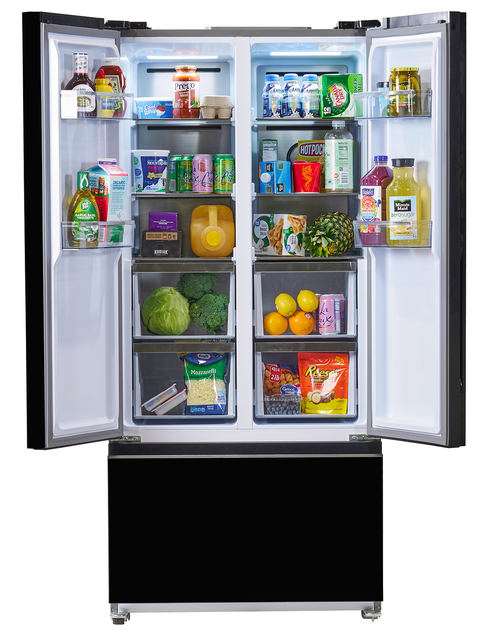 InVision RV Refrigerator 180-2552 - 17cu.ft. French-Door (Black)