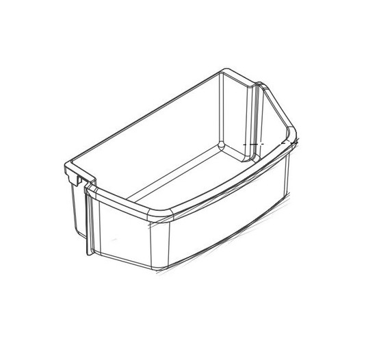 Norcold Lower Door Large Bin 636748 (fits the 2118 models)