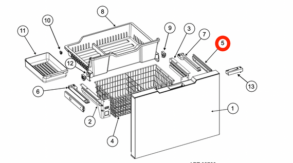 Norcold Freezer Slide and Mounting Screws 640945 (Fits N15DC/N20DC)