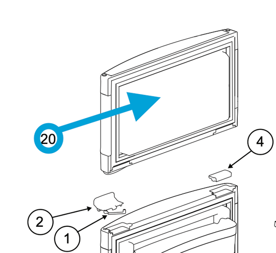 Norcold Freezer Door 692372107R (fits the N3150, N4150)
