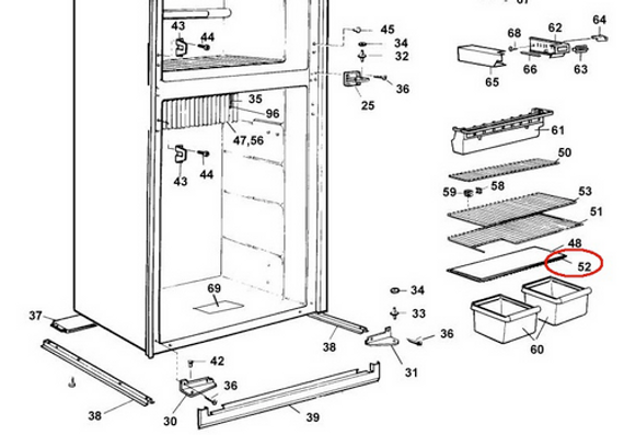 Dometic Fridge Freezer Shelf 2002652416 Dometic Fridge Freezer Shelf 2002652416