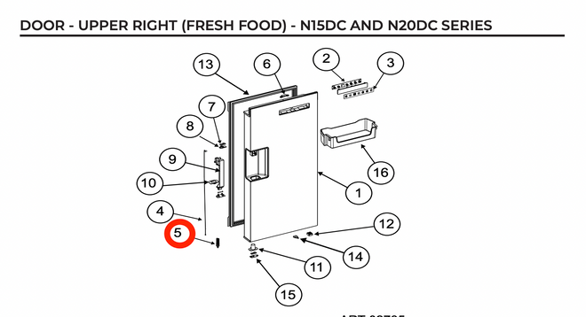 Norcold Latch Assembly Upper Right Door 640975 (Fits N15DC/N20DC) Norcold Latch Assembly Upper Right Door 640975 (Fits N15DC/N20DC)